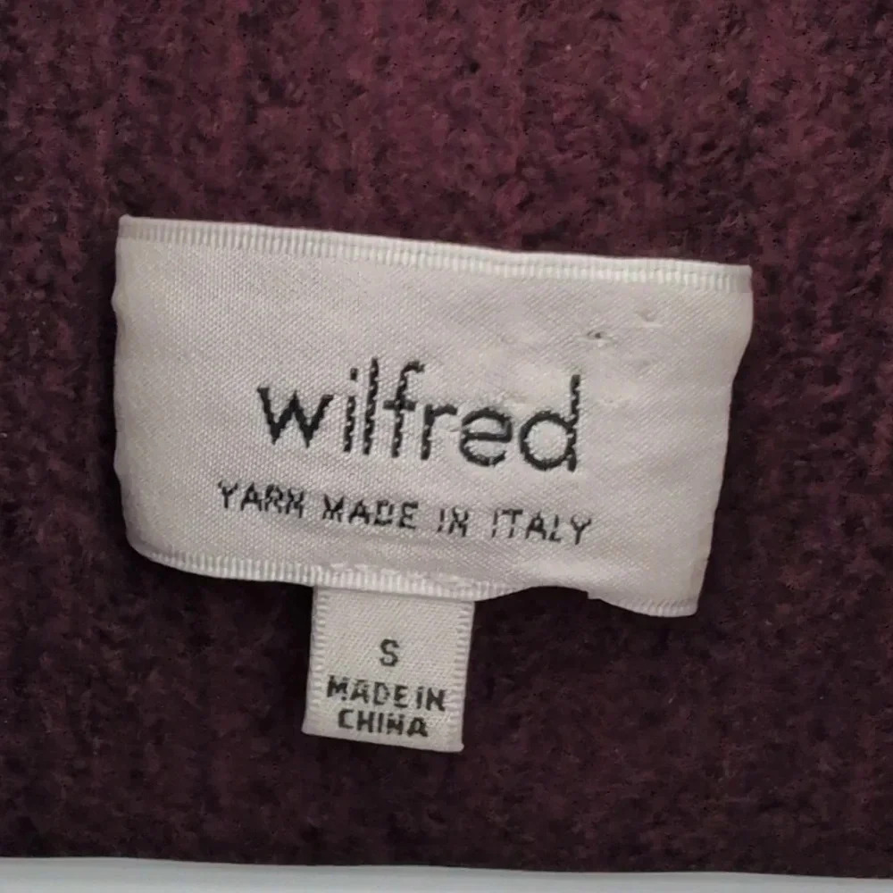Aritzia Wilfred merino wool sweater vest burgundy Preppy Clean Girl Academic S - Picture 7 of 8